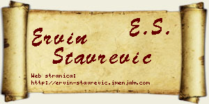 Ervin Stavrević vizit kartica